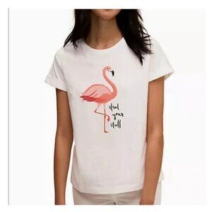 Kate Spade New York - “Strut Your Stuff” Flamingo Graphic Cuffed T-Shirt